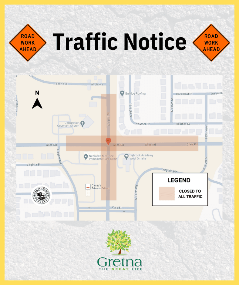 Traffic Notice 168 and Giles - website