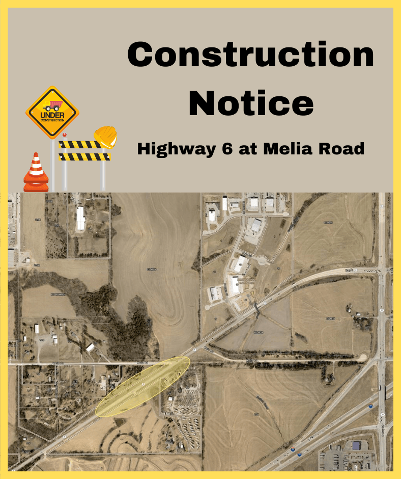 Hwy 6 and Melia Rd construction website